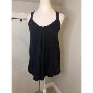Velvet Anthropologie Crochet Black Tank Top Y2K Medium